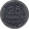 Монета. Коморские острова. 25 франков 2013 год. рев.