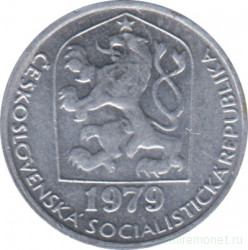 Монета. Чехословакия. 5 геллеров 1979 год.