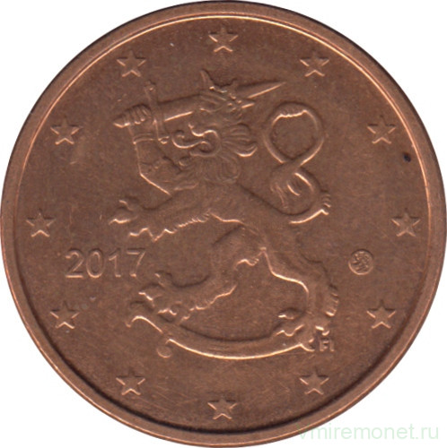 Монета. Финляндия. 5 центов 2017 год.