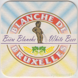 Подставка. Пиво  "Blanche de Bruxelles".