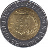  Монета. Сан-Марино. 500 лир 1989 год. 16 веков истории Сан-Марино. рев.