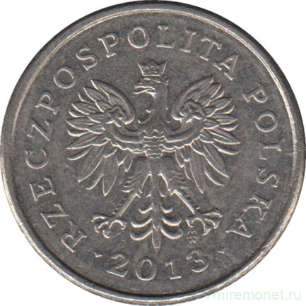 Монета. Польша. 20 грошей 2013 год.