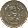 Монета. Эстония. 5 крон 1993 год. 75 лет Республике Эстония. (Без знака М у лапы льва). рев