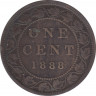 Монета. Канада. 1 цент 1888 год. ав.
