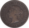 Монета. Канада. 1 цент 1888 год. рев.