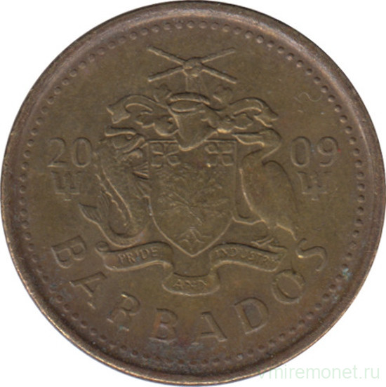 Монета. Барбадос. 5 центов 2009 год.