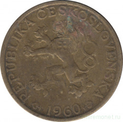 Монета. Чехословакия. 1 крона 1960 год.