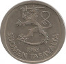 Аверс.Монета. Финляндия. 1 марка 1969 год.