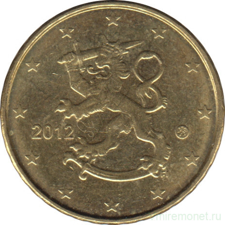 Монета. Финляндия. 10 центов 2012 год.