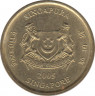Монета. Сингапур. 5 центов 2005 год. ав.