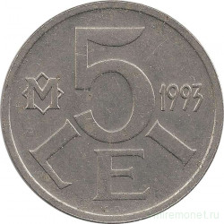 Монета. Молдова. 5 леев 1993 год.