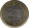 Монета. Венгрия. 200 форинтов 2016 год.