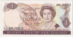 Банкнота. Новая Зеландия. 1 доллар 1981 - 1992 года. Тип 169c.