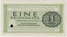 Банкнота. Германия. Третий рейх. Немецкий Вермахт. Клиринговая банкнота. 1 рейхсмарка 1944 год. Тип М38.