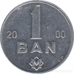 Монета. Молдова. 1 бан 2000 год.