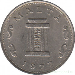 Монета. Мальта. 5 центов 1977 год.