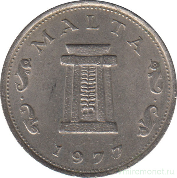 Монета. Мальта. 5 центов 1977 год.