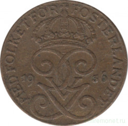 Монета. Швеция. 1 эре 1936 год (6 - длинный хвост).