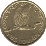 Монета. Новая Зеландия. 2 доллара 1991 год. рев.