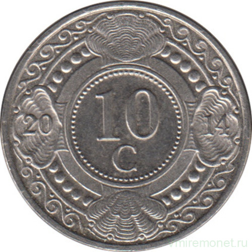 Монета. Нидерландские Антильские острова. 10 центов 2014 год.