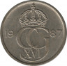 Монета. Швеция. 50 эре 1987 год . ав.