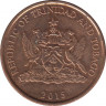 Монета. Тринидад и Тобаго. 5 центов 2015 год. ав.