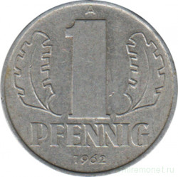 Монета. ГДР. 1 пфенниг 1962 год.