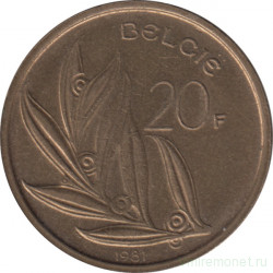 Монета. Бельгия. 20 франков 1981 год. BELGIE.