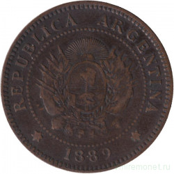 Монета. Аргентина. 1 сентаво 1889 год.