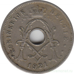 Монета. Бельгия. 5 сантимов 1921 год. BELGIE. Перечекан с 1911 года.