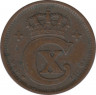 Монета. Дания. 1 эре 1915 год. ав.