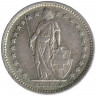 Монета. Швейцария. 1/2 франка 1957 год.