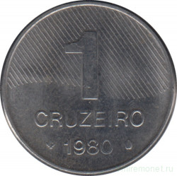 Монета. Бразилия. 1 крузейро 1980 год.