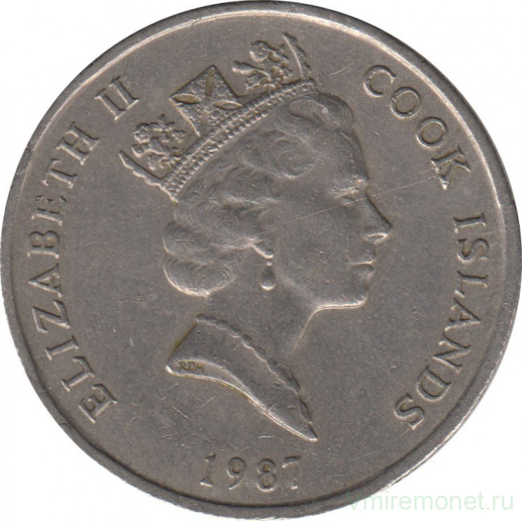 Монета. Острова Кука. 50 центов 1987 год.
