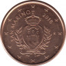 Монета. Сан-Марино. 1 цент 2018 год. ав.