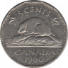 Монета. Канада. 5 центов 1960 год. ав.