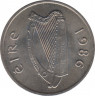 Монета. Ирландия. 5 пенсов 1986 год. ав.