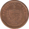 Монета. Куба. 1 сентаво 2000 год (конвертируемый песо). Сталь с медным покрытием. ав.