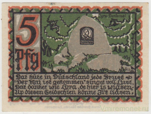 Бона. Нотгельд. Германия. Город Оснабрюк. 5 пфеннигов 1921 год. 1032.1.1.