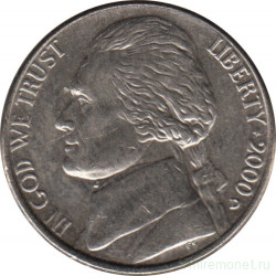 Монета. США. 5 центов 2000 год. Монетный двор D.