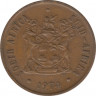 Монета. Южно-Африканская республика. 2 цента 1974 год. ав.