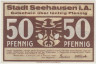 Бона. Нотгельд. Германия. Город Зеехаузен. 50 пфеннигов 1921 год. Вариант 1215.1.3. ав.