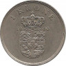 Аверс. Монета. Дания. 1 крона 1960 год.