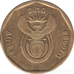 Монета. Южно-Африканская республика (ЮАР). 50 центов 2010 год.