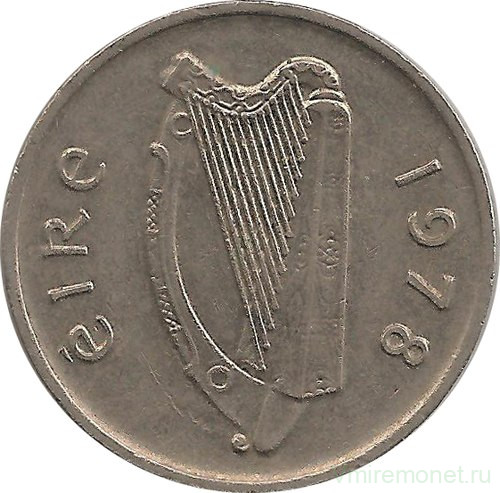 Монета. Ирландия. 5 пенсов 1978 год.