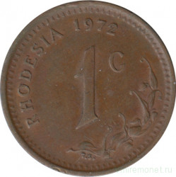 Монета. Родезия. 1 цент 1972 год. 