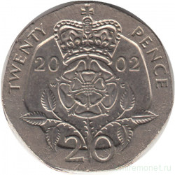 Монета. Великобритания. 20 пенсов 2002 год.