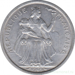 Монета. Французская Полинезия. 2 франка 1965 год.