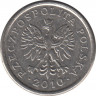 Монета. Польша. 20 грошей 2010 год. ав.