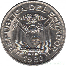 Монета. Эквадор. 1 сукре 1980 год.